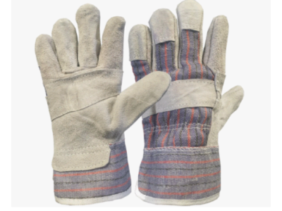 Перчатки спилковые комбинированные утепленные