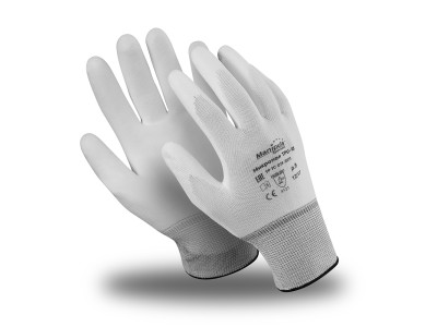 Перчатки Микропол (цв. белый, черный)