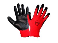Перчатки нейлон нитр крас/чер арт 5010